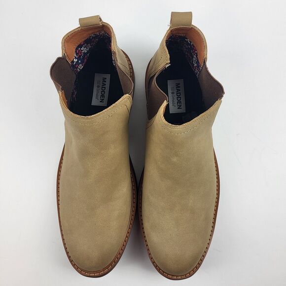 MADDEN by Steve Madden Estiban Men\'s Classic Chelsea Ankle Boots Taupe Size 8 main image 8
